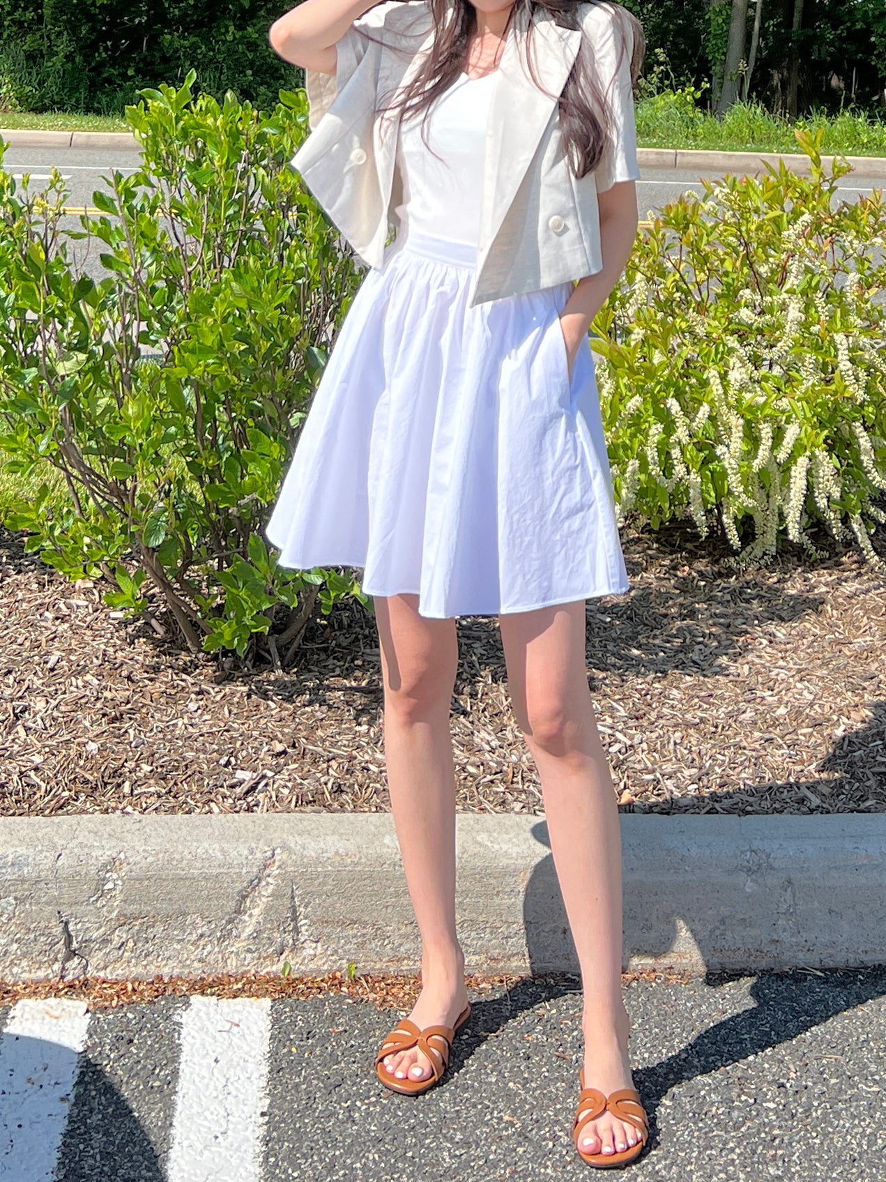 Samantha Linen Crop Jacket