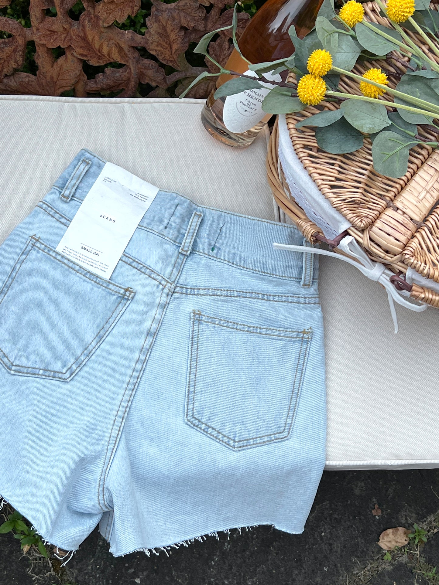 Nana Two Buttons Denim Shorts