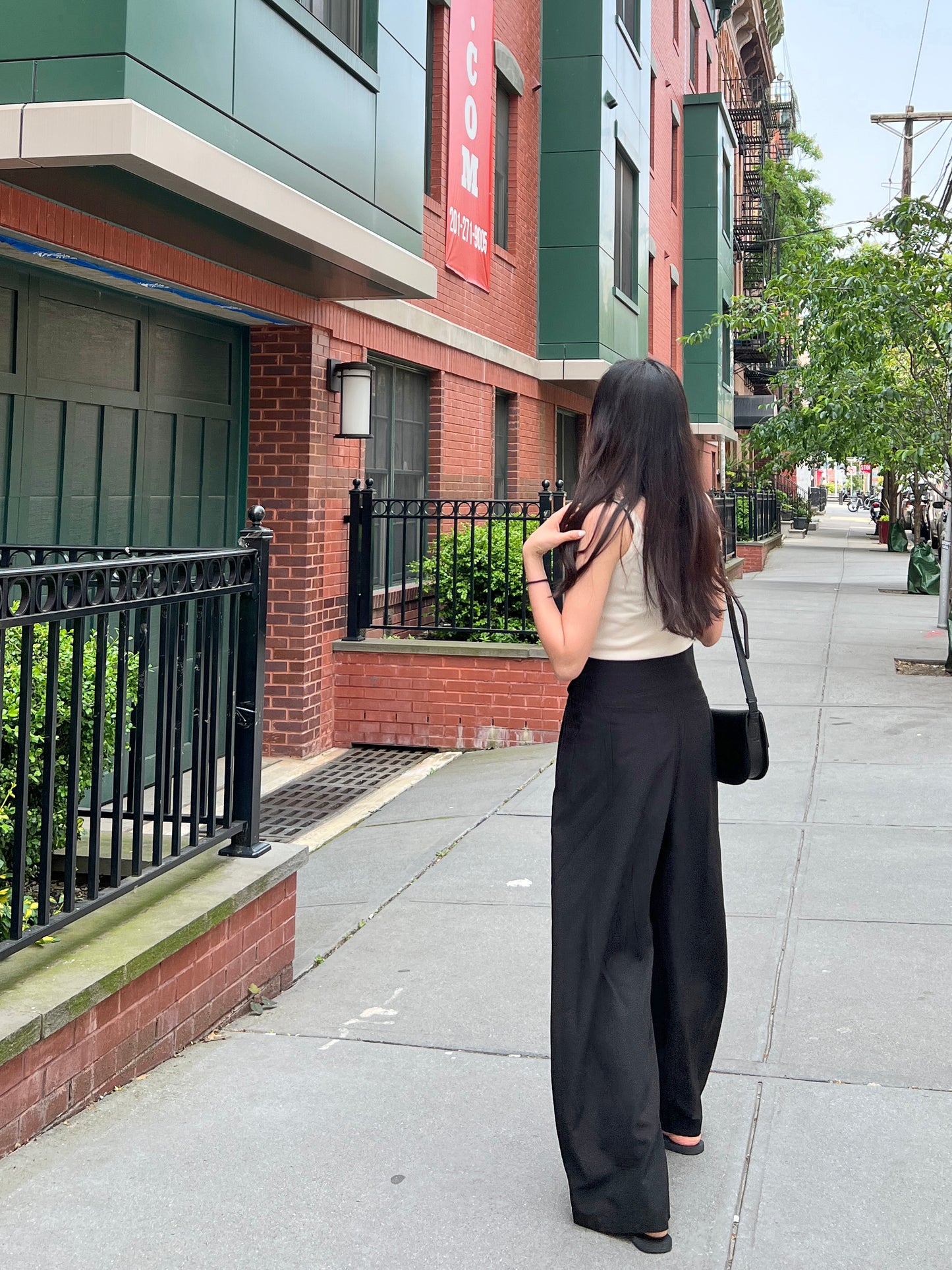 Nell Wide Linen Slacks Pants