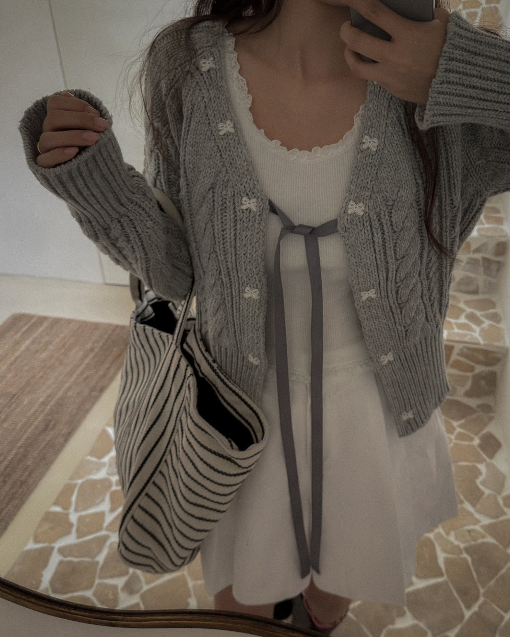 Alannah Bow Knit Cardigan