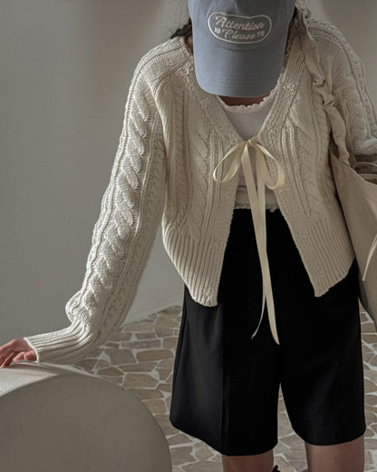 Alannah Bow Knit Cardigan