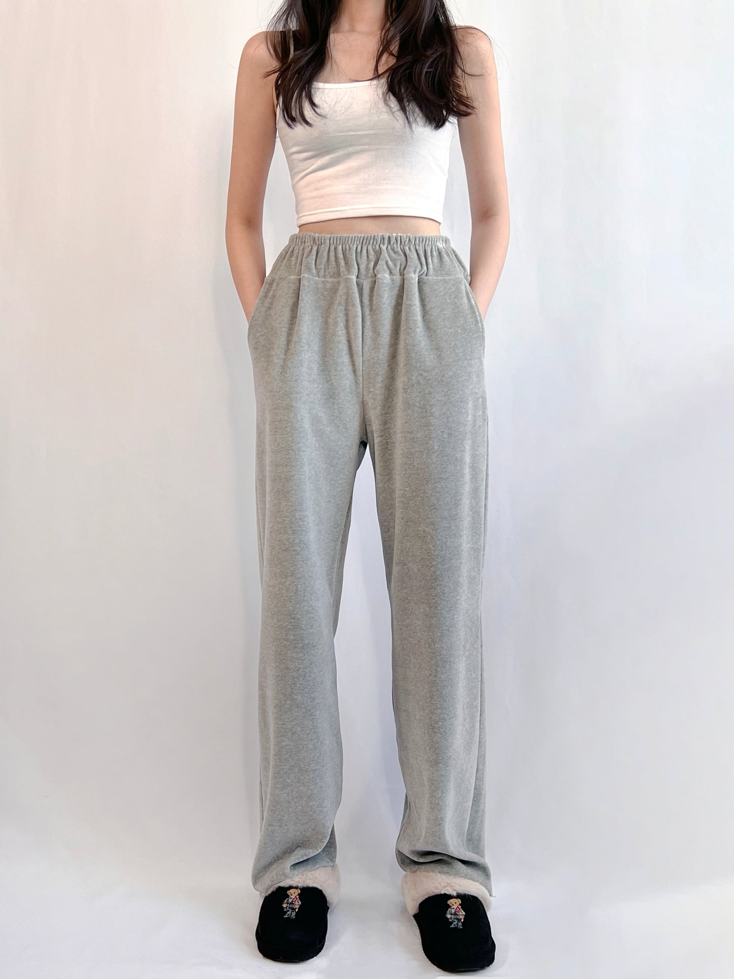 Alia Velour Banding Pants