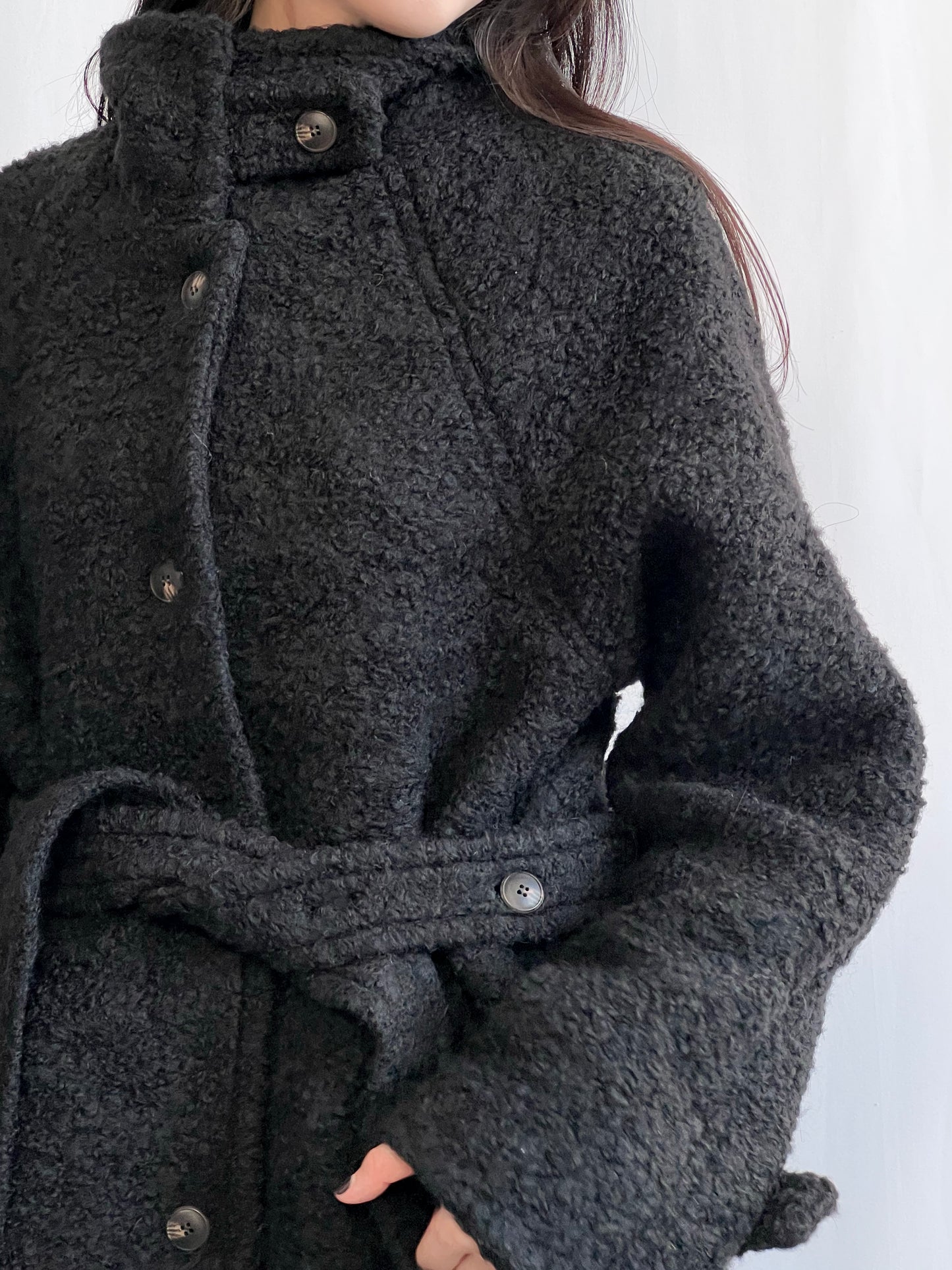 Wendy Half Boucle Wool Teddy Coat