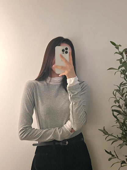 Blake Layered Turtleneck Top with Warmer