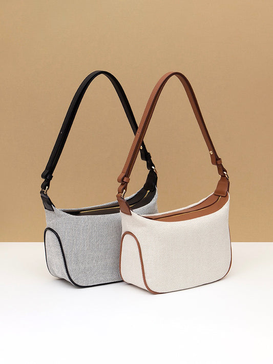 Leal Canvas Leather Shoulder Bag