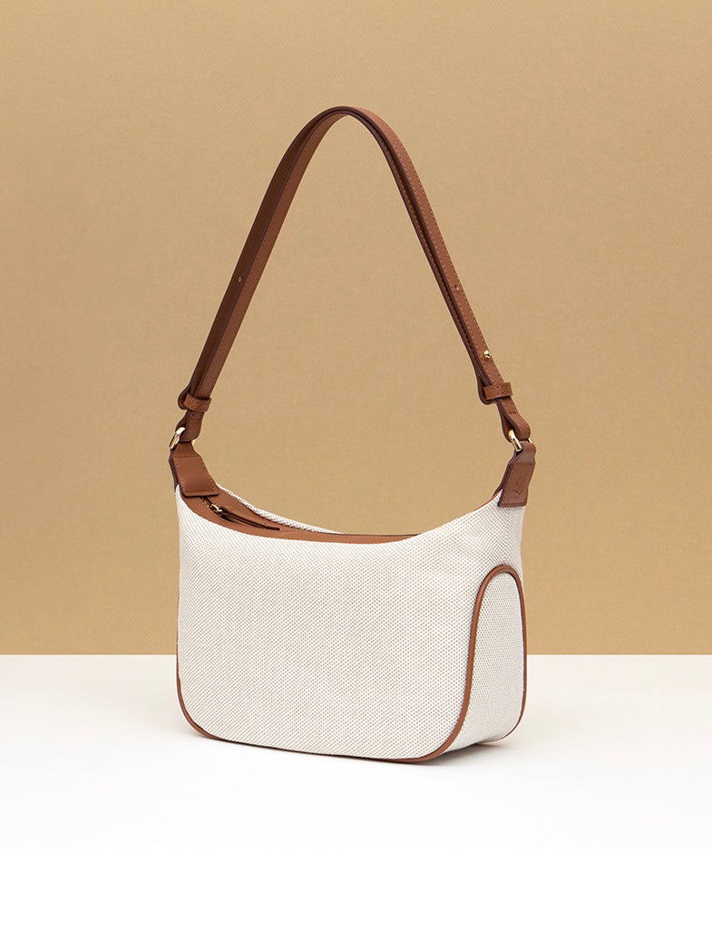 Leal Canvas Leather Shoulder Bag