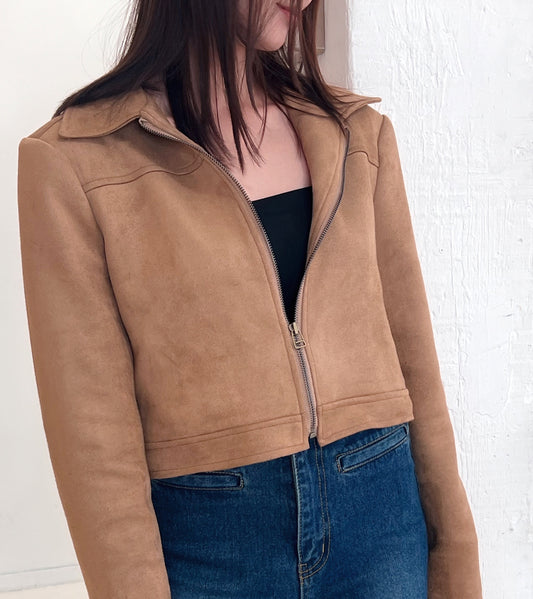 Betty Suede Cropped Jacket