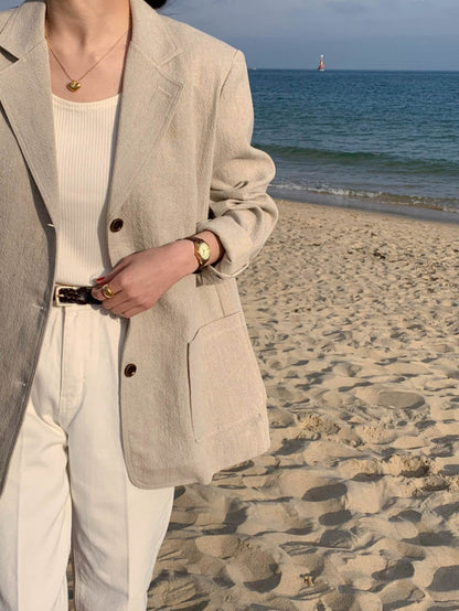 Chelsea Linen Blazer Jacket