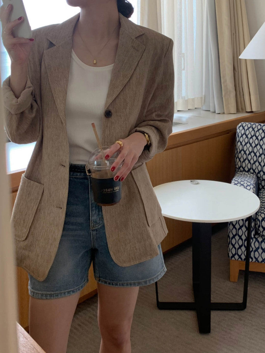 Chelsea Linen Blazer Jacket