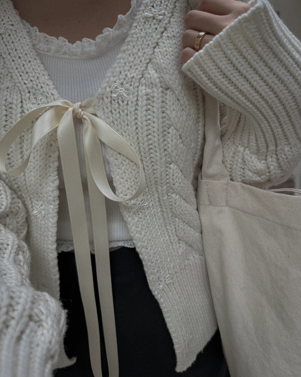 Alannah Bow Knit Cardigan