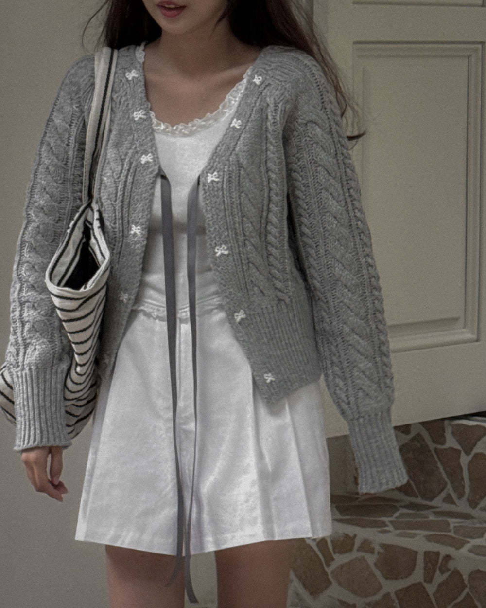 Alannah Bow Knit Cardigan