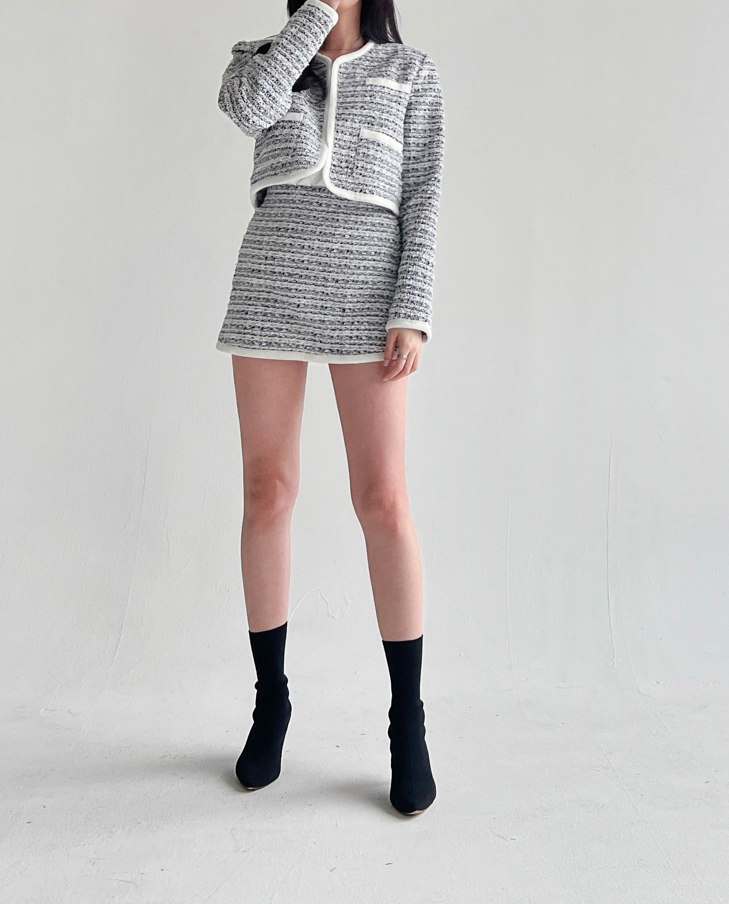 Bibi Tweed Jacket + Skirt Set