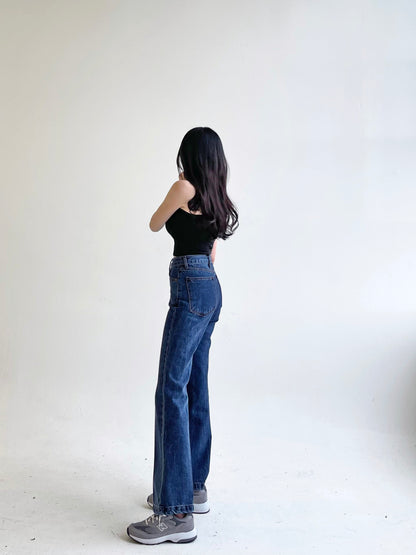 Dori Crease Bootcut Denim Pants